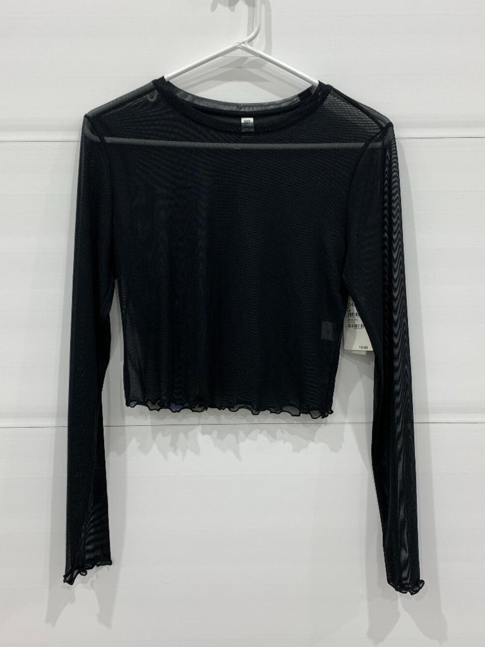 BP Sheer Long Sleeve Crop Top